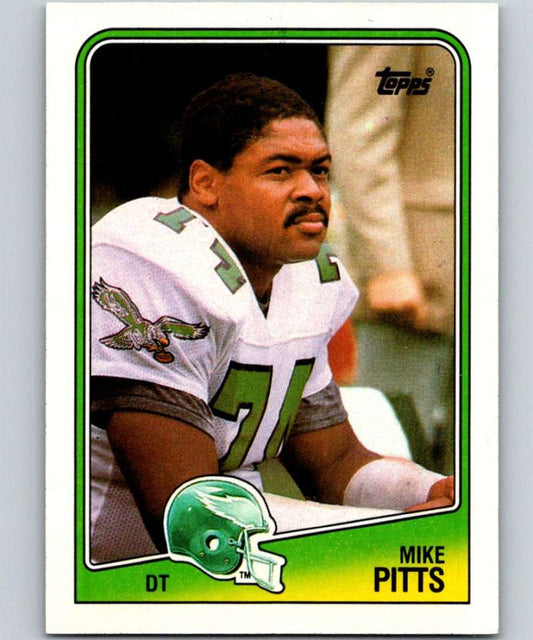 1988 Topps #243 Mike Pitts Eagles NFL Football Image 1