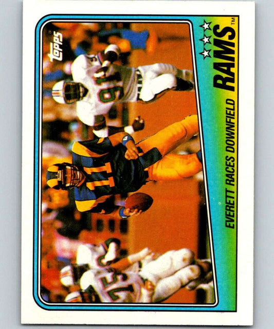 1988 Topps #287 Jim Everett LA Rams TL NFL Football Image 1