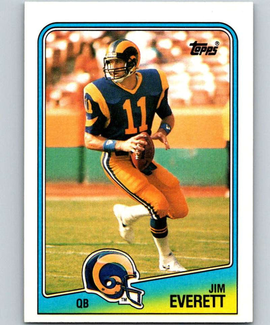 1988 Topps #288 Jim Everett LA Rams NFL Football Image 1