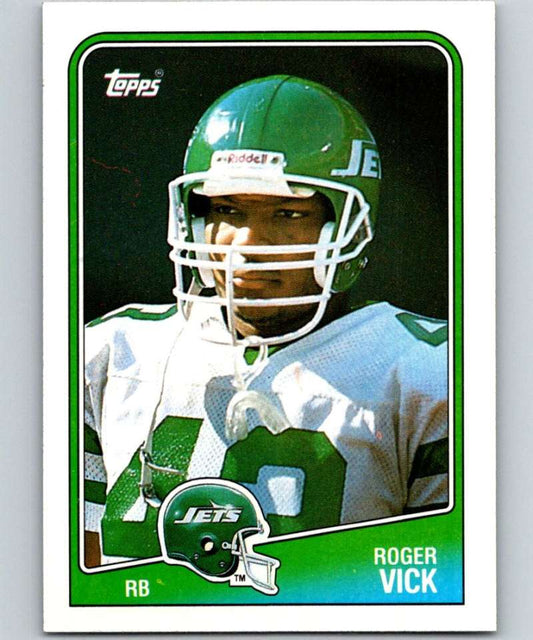 1988 Topps #309 Roger Vick NY Jets NFL Football Image 1