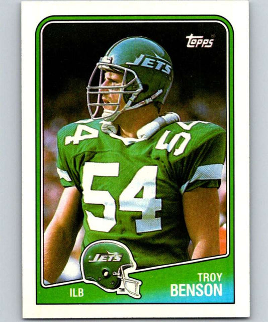 1988 Topps #311 Troy Benson NY Jets NFL Football Image 1