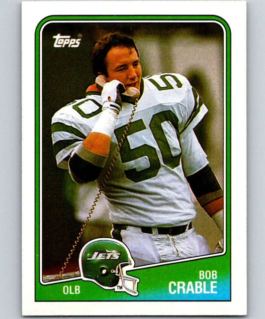 1988 Topps #312 Bob Crable NY Jets NFL Football Image 1