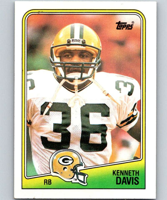 1988 Topps #316 Kenneth Davis Packers NFL Football Image 1
