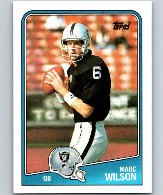 1988 Topps #326 Marc Wilson LA Raiders NFL Football Image 1