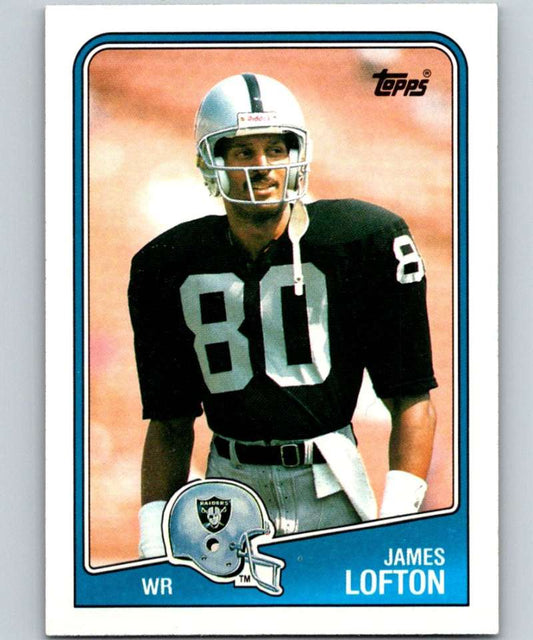 1988 Topps #329 James Lofton LA Raiders NFL Football Image 1