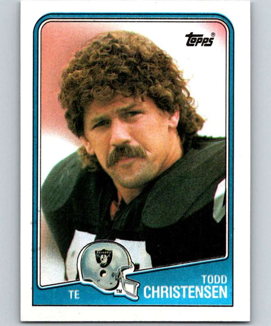 1988 Topps #330 Todd Christensen LA Raiders NFL Football Image 1