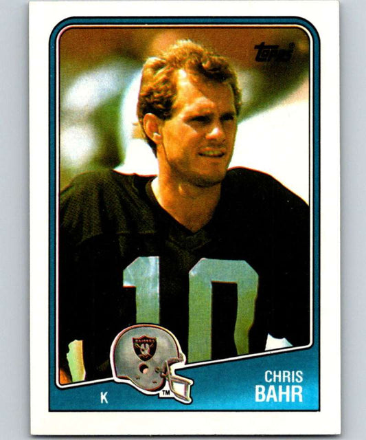 1988 Topps #331 Chris Bahr LA Raiders NFL Football Image 1