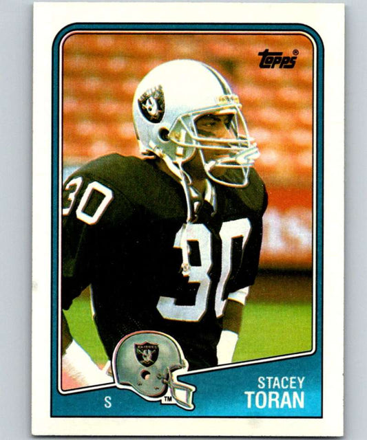 1988 Topps #336 Stacey Toran LA Raiders NFL Football Image 1