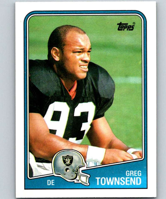 1988 Topps #338 Greg Townsend LA Raiders NFL Football Image 1