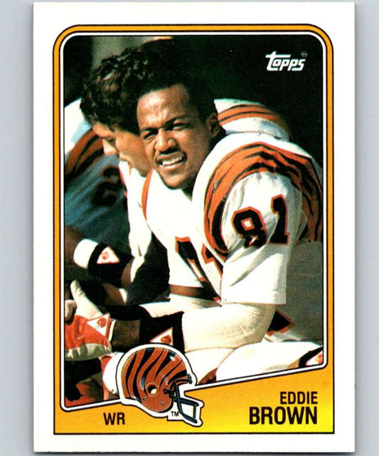1988 Topps #343 Eddie Brown Bengals NFL Football Image 1