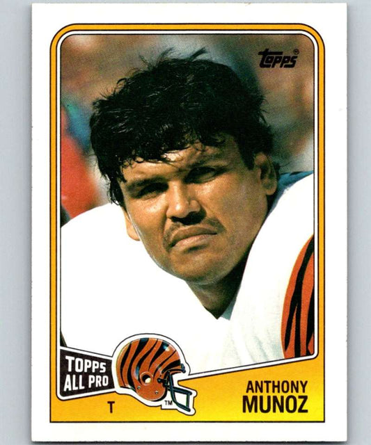 1988 Topps #345 Anthony Munoz Bengals AP NFL Football Image 1