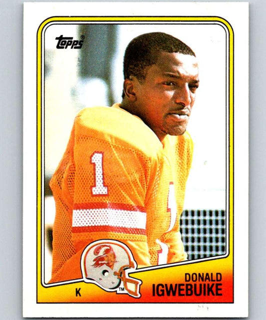 1988 Topps #357 Donald Igwebuike Buccaneers NFL Football Image 1