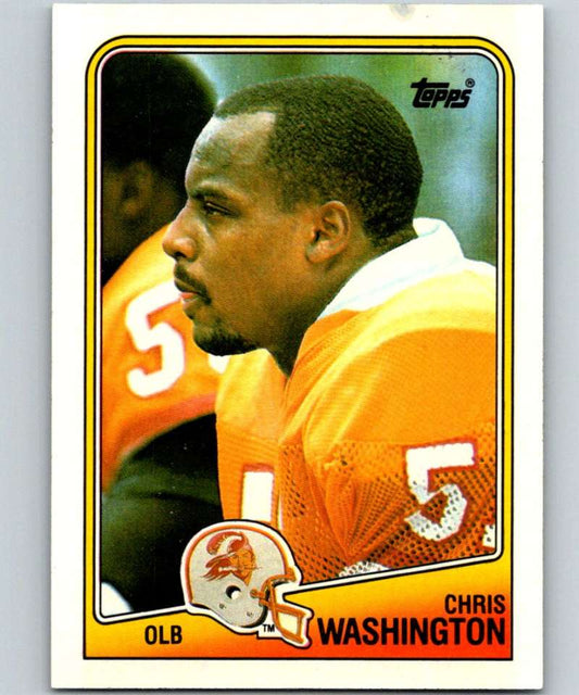 1988 Topps #359 Chris Washington Buccaneers NFL Football Image 1