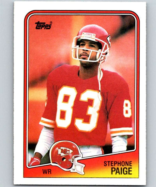1988 Topps #365 Stephone Paige Chiefs NFL Football Image 1
