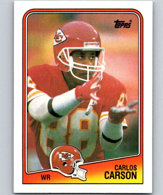1988 Topps #366 Carlos Carson Chiefs NFL Football Image 1
