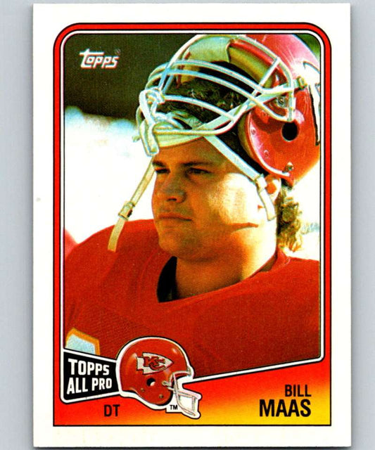 1988 Topps #368 Bill Maas Chiefs AP NFL Football Image 1