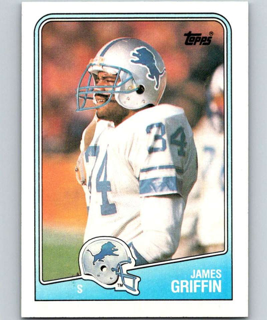 1988 Topps #382 James Griffin Lions NFL Football Image 1