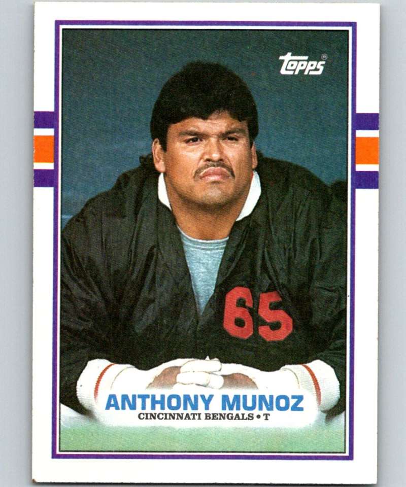 1989 Topps #28 Anthony Munoz Bengals NFL Football Image 1