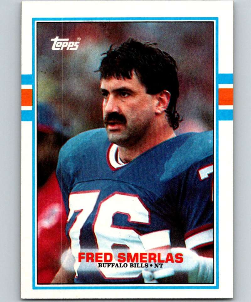 1989 Topps #50 Fred Smerlas Bills NFL Football Image 1