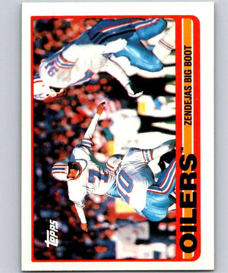 1989 Topps #90 Tony Zendejas Oilers TL NFL Football Image 1