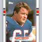 1989 Topps #167 Bart Oates NY Giants NFL Football Image 1