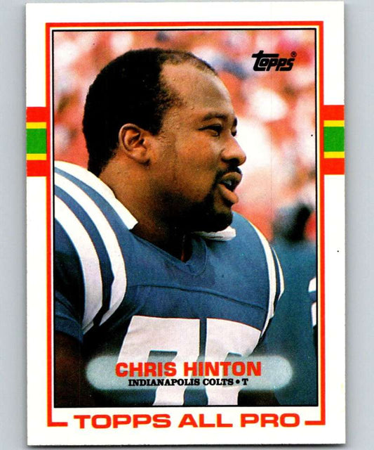 1989 Topps #207 Chris Hinton Colts NFL Football Image 1