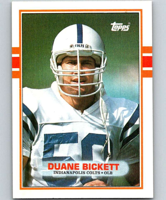 1989 Topps #208 Duane Bickett Colts NFL Football Image 1