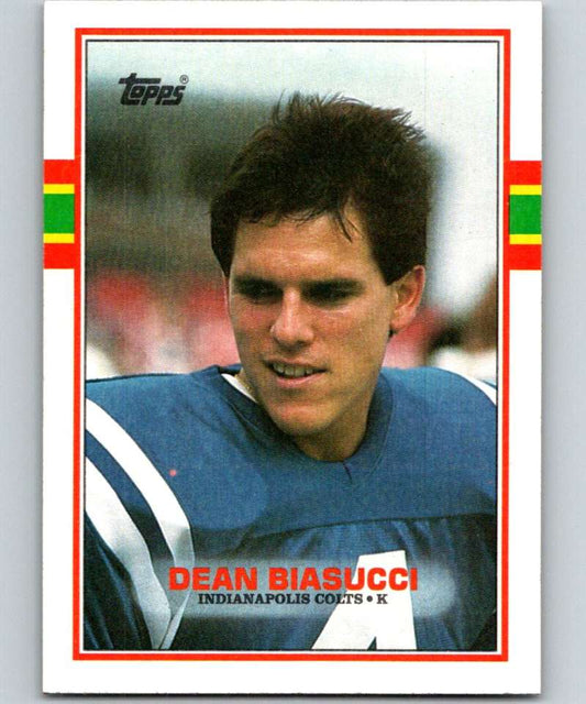 1989 Topps #212 Dean Biasucci Colts NFL Football