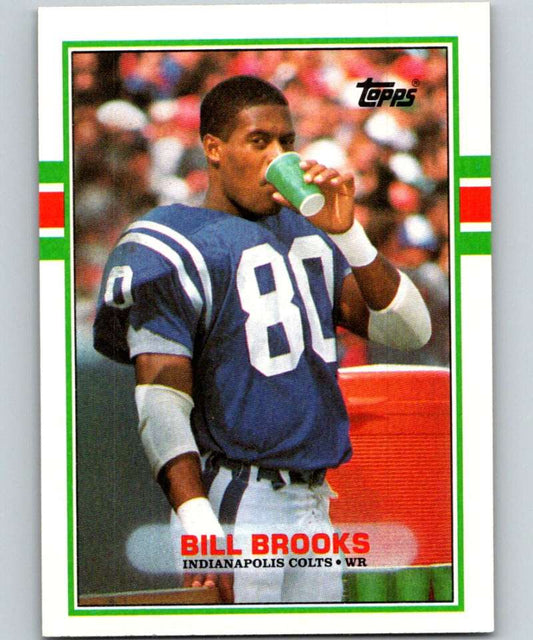 1989 Topps #213 Bill Brooks Colts NFL Football Image 1