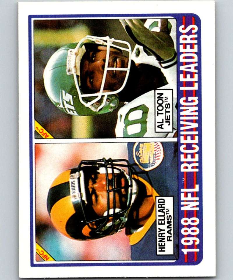 1989 Topps #218 Henry Ellard/Al Toon Receiving Leaders NFL Football