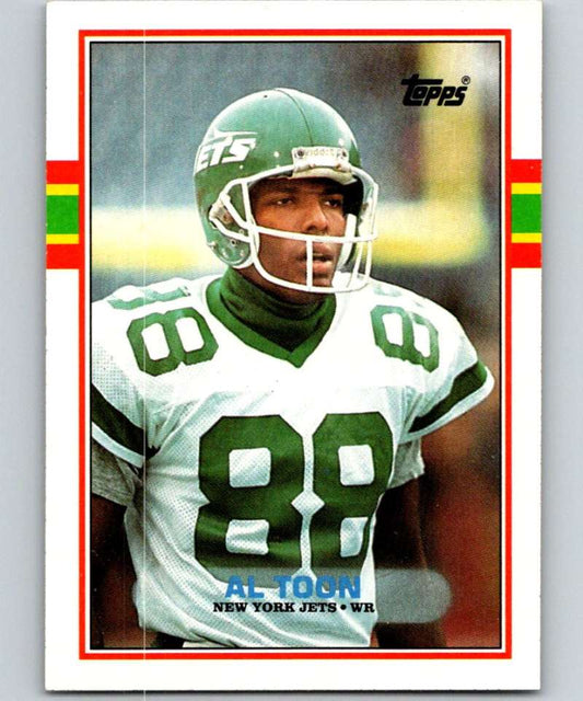 1989 Topps #225 Al Toon NY Jets NFL Football Image 1