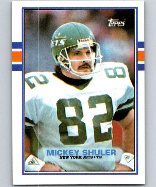 1989 Topps #230 Mickey Shuler NY Jets NFL Football Image 1
