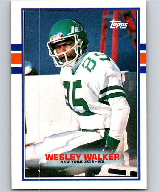 1989 Topps #235 Wesley Walker NY Jets NFL Football Image 1