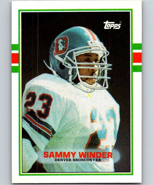 1989 Topps #243 Sammy Winder Broncos NFL Football Image 1