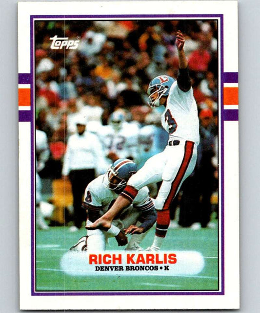 1989 Topps #244 Rich Karlis Broncos NFL Football