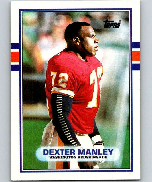 1989 Topps #262 Dexter Manley Redskins NFL Football Image 1