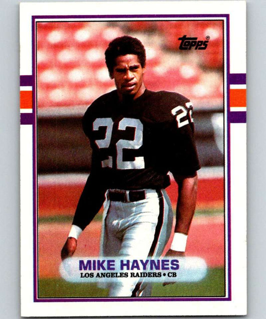 1989 Topps #268 Mike Haynes LA Raiders NFL Football Image 1
