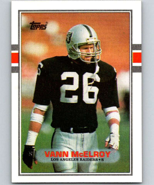 1989 Topps #271 Vann McElroy LA Raiders NFL Football Image 1