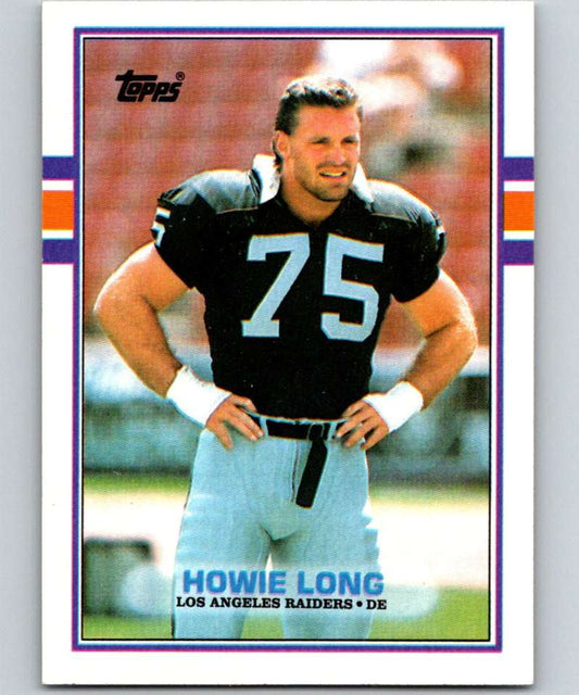 1989 Topps #273 Howie Long LA Raiders NFL Football Image 1