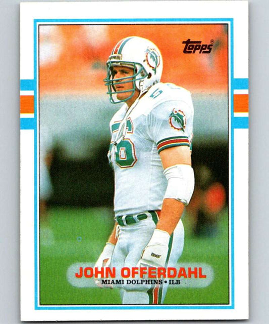 1989 Topps #295 John Offerdahl Dolphins NFL Football Image 1