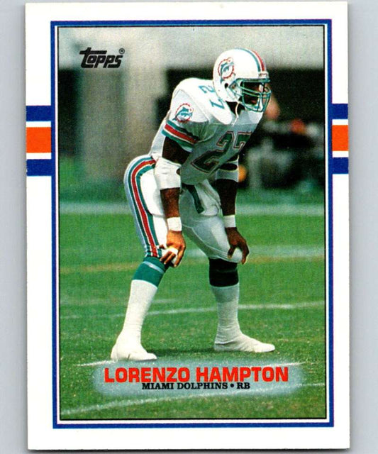 1989 Topps #298 Lorenzo Hampton Dolphins NFL Football Image 1