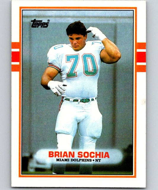1989 Topps #300 Brian Sochia Dolphins NFL Football Image 1