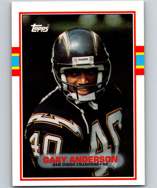 1989 Topps #306 Gary Anderson Chargers NFL Football Image 1
