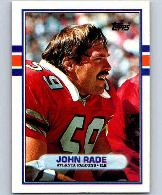 1989 Topps #338 John Rade Falcons NFL Football Image 1