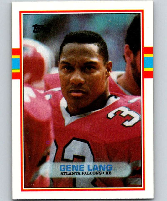 1989 Topps #343 Gene Lang Falcons NFL Football Image 1