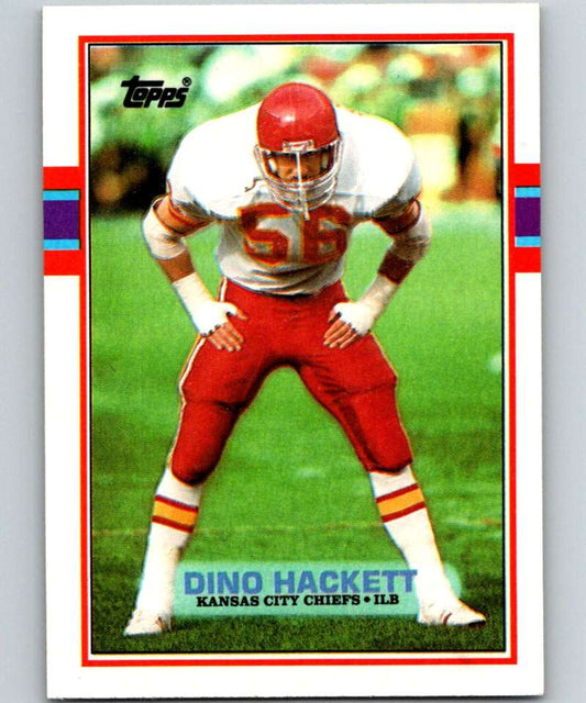 1989 Topps #351 Dino Hackett Chiefs NFL Football Image 1