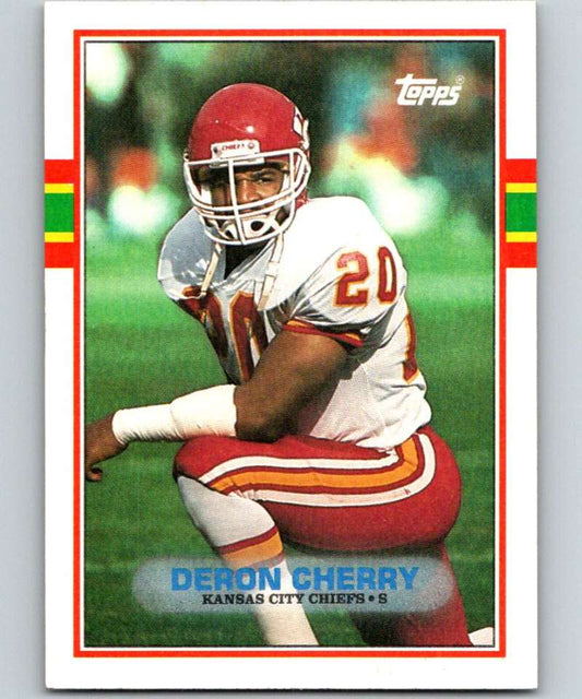 1989 Topps #352 Deron Cherry Chiefs NFL Football Image 1