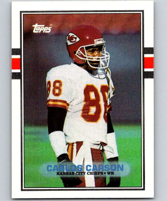 1989 Topps #355 Carlos Carson Chiefs NFL Football Image 1