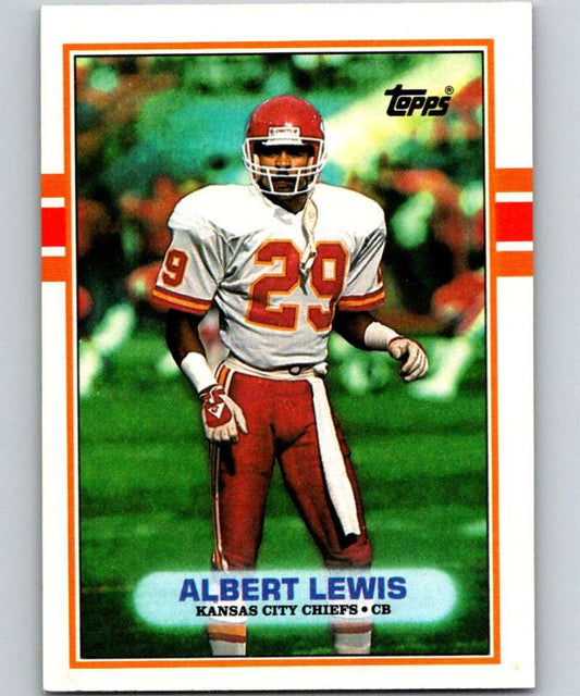 1989 Topps #356 Albert Lewis Chiefs NFL Football Image 1