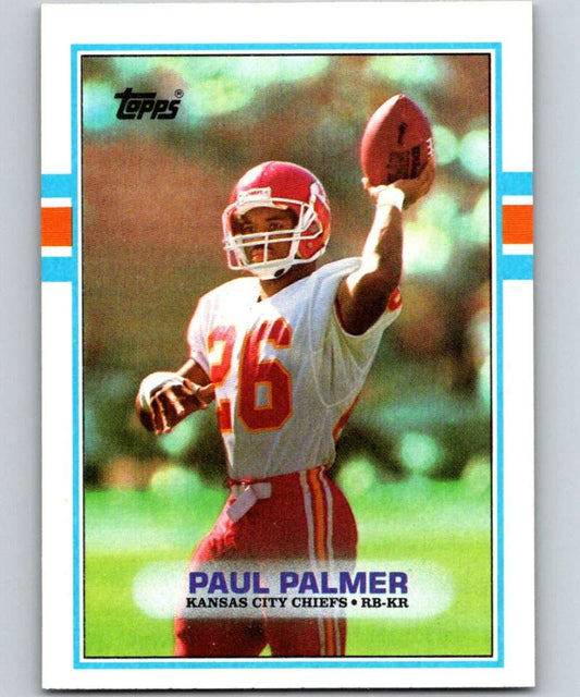 1989 Topps #357 Paul Palmer Chiefs NFL Football Image 1